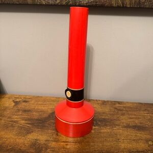 Eveready Union Carbide Red Plastic Flashlight Vintage Retro Lantern